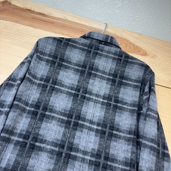 7 Diamonds Shirt Mens Small Gray Generation Soft Flannel Button Up Stretch - Picture 10 of 11